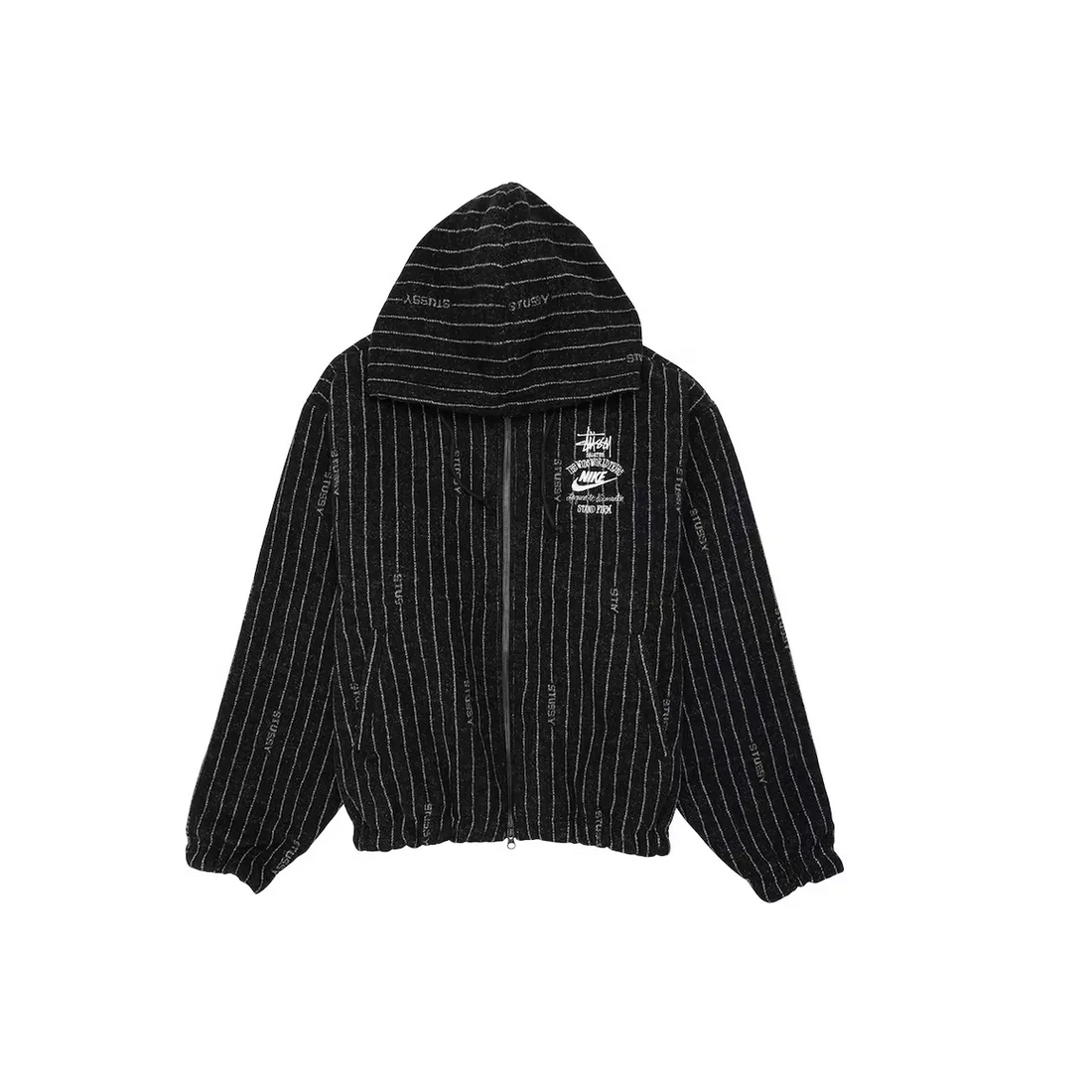 Nike x Stussy Striped Wool Jacket Black nike sneakersy