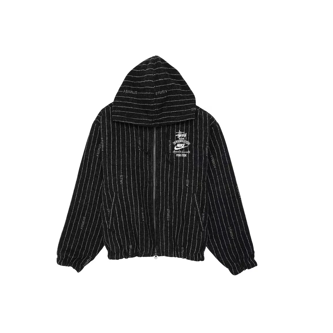Nike x Stussy Striped Wool Jacket Black nike sneakersy