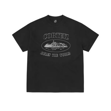 Corteiz Reflective Alcatraz Tee Triple Black t shirt streetwear