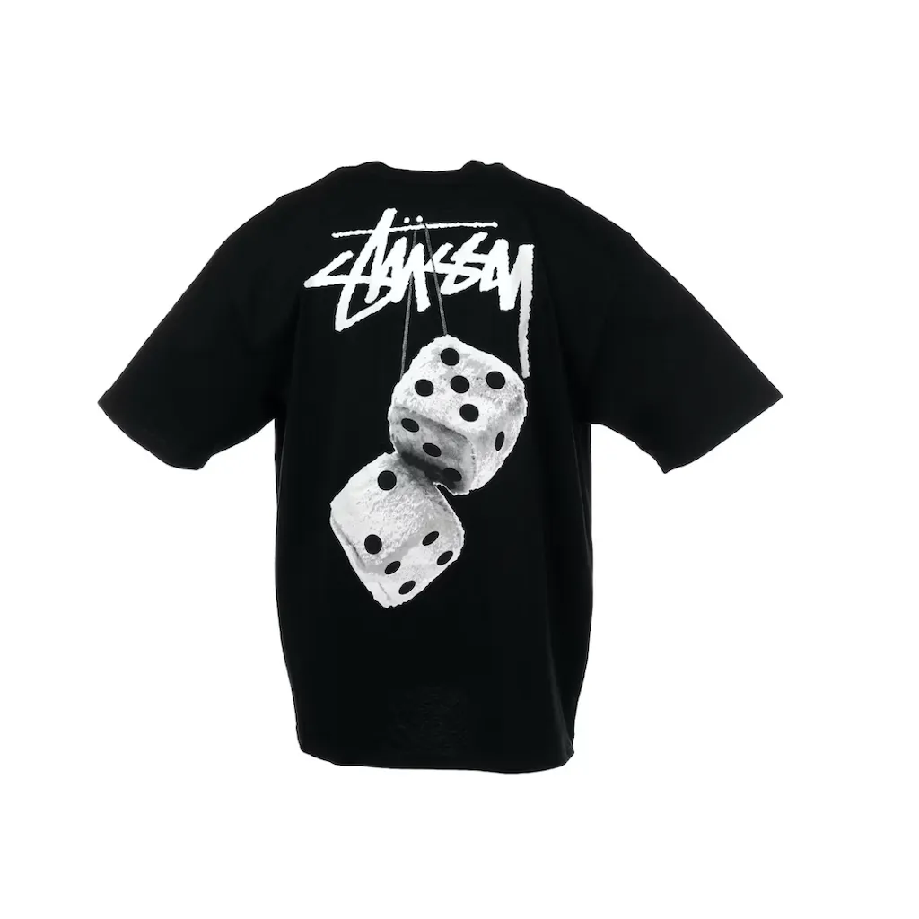 Stussy Fuzzy Dice Tee Black t shirt streetwear