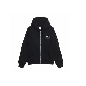Stussy x Nike Stone Washed Fleece Zip Hoodie Black bluza streetwear