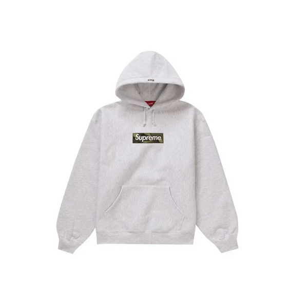 Supreme Box Logo Hooded Sweatshirt (FW23) Ash Grey – ubrania