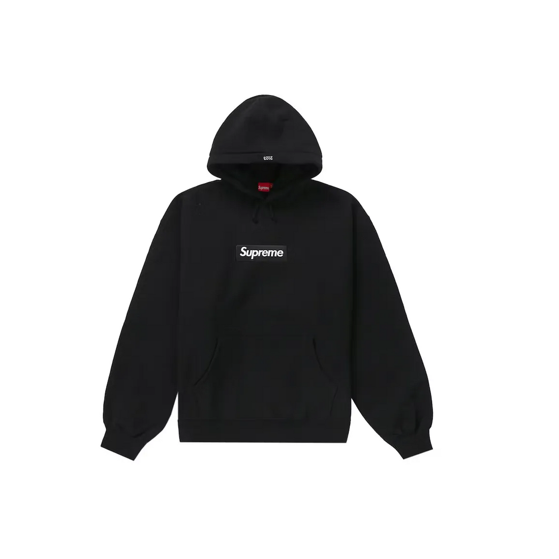 Supreme Box Logo Hooded Sweatshirt (FW23) Black bluza streetwear