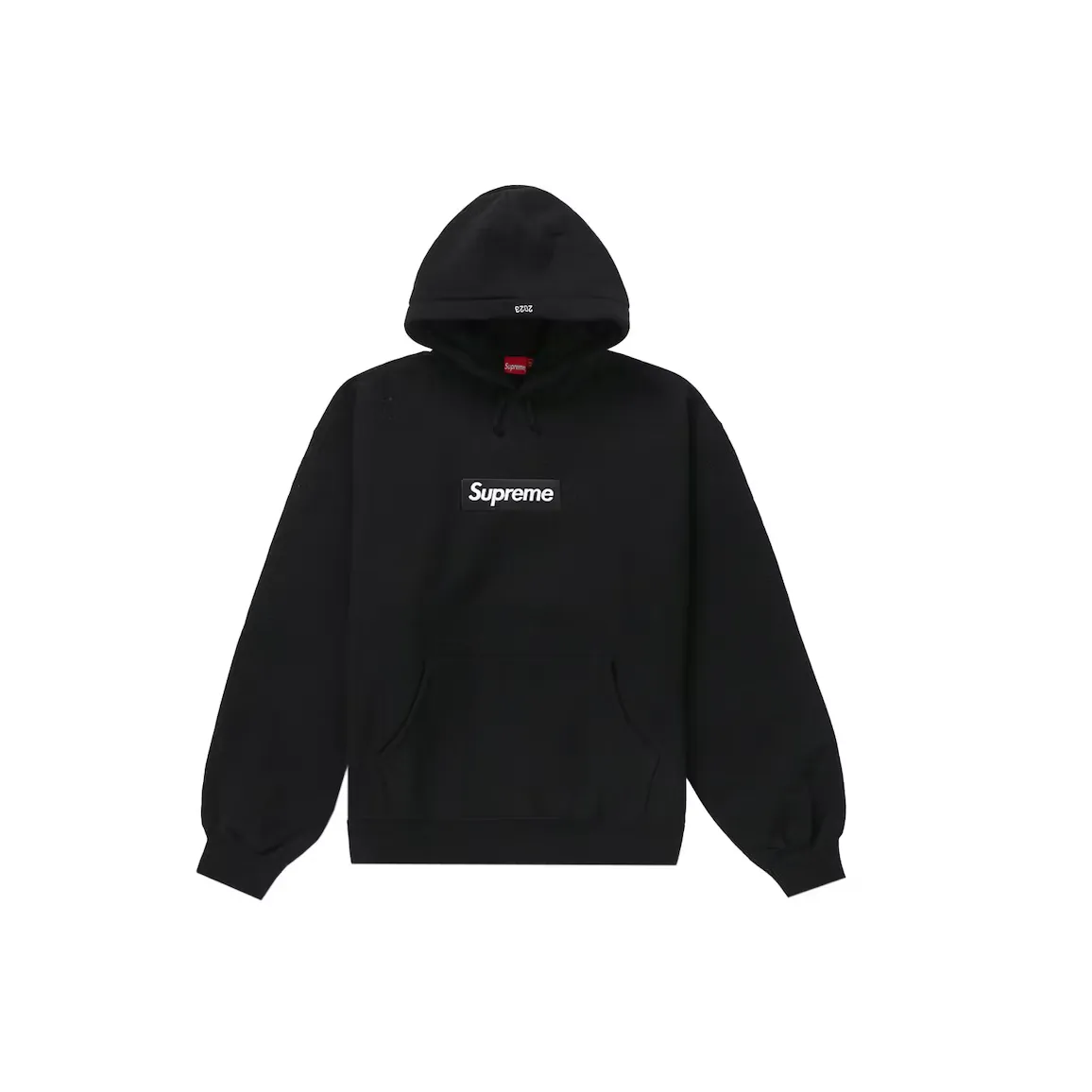 Supreme Box Logo Hooded Sweatshirt (FW23) Black bluza streetwear