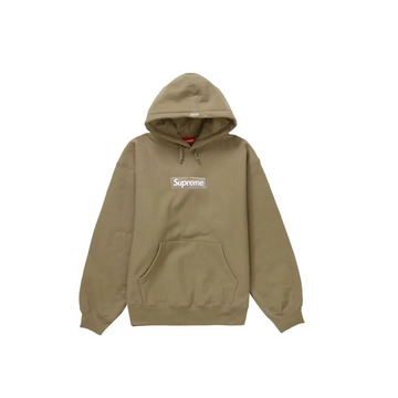 Supreme Box Logo Hooded Sweatshirt (FW23) Dark Sand bluza streetwear