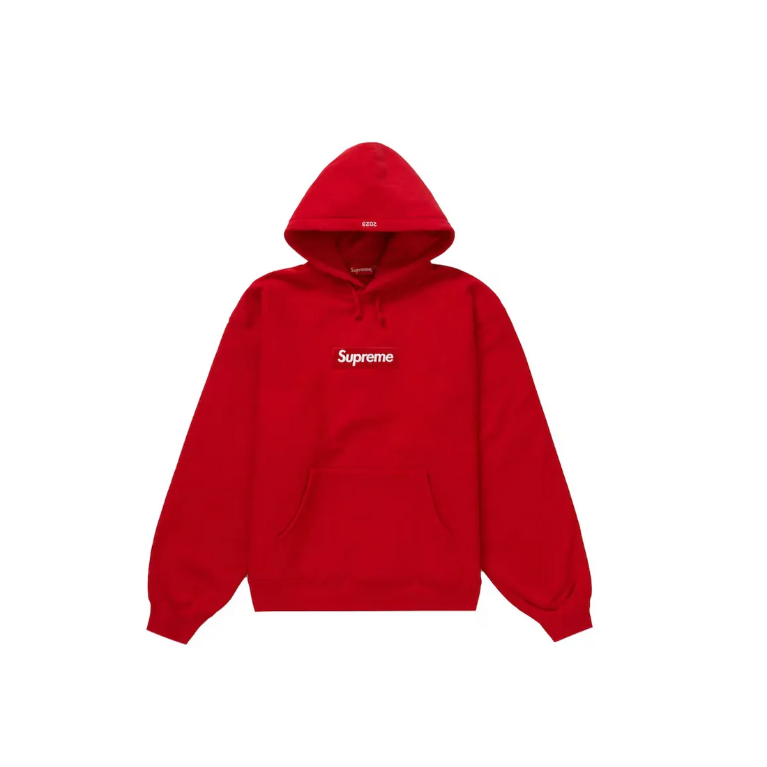 Supreme Box Logo Hooded Sweatshirt (FW23) Red bluza streetwear