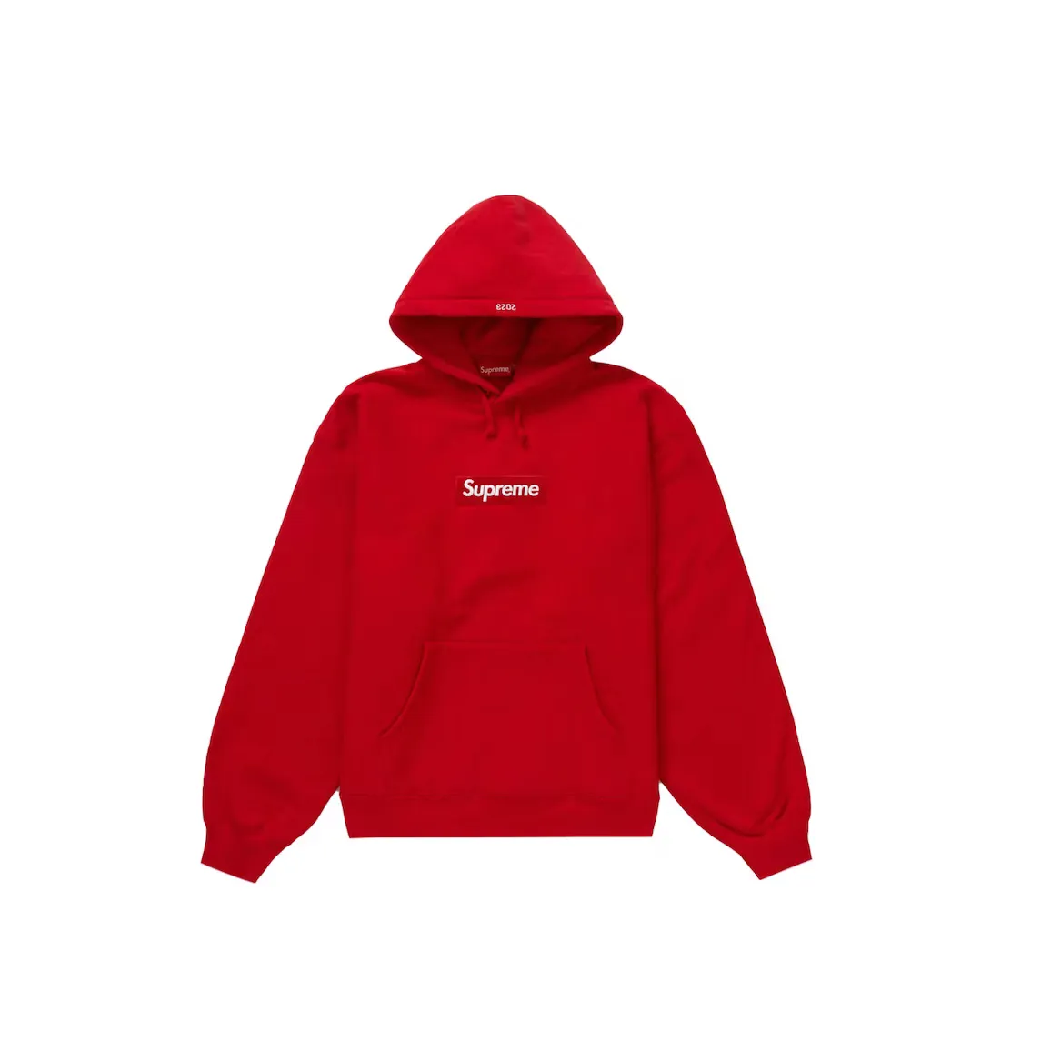 Supreme Box Logo Hooded Sweatshirt (FW23) Red bluza streetwear
