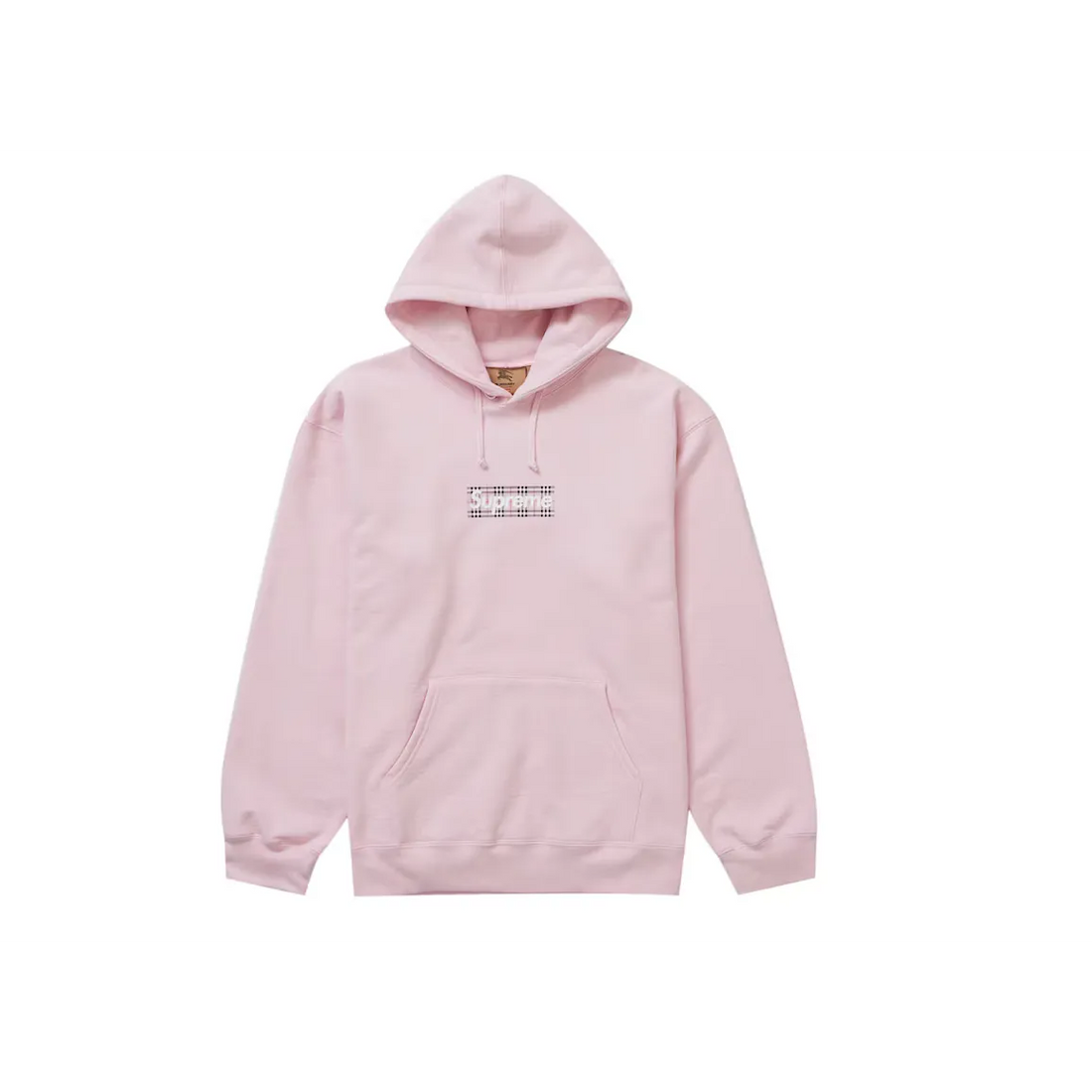 Supreme Burberry Box Logo Hooded Sweatshirt Light Pink bluza streetwear