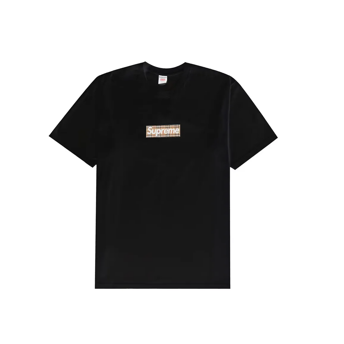 Supreme Burberry Box Logo Tee Black t shirt streetwear