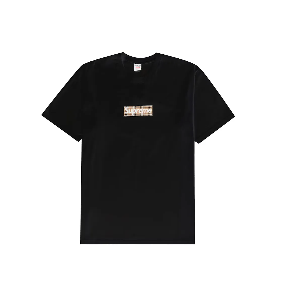 Supreme Burberry Box Logo Tee Black t shirt streetwear