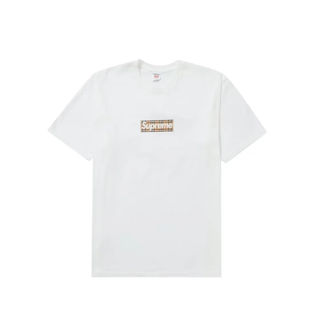 Supreme Burberry Box Logo Tee White t shirt streetwear