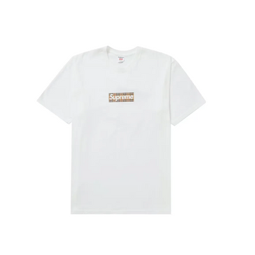 Supreme Burberry Box Logo Tee White t shirt streetwear