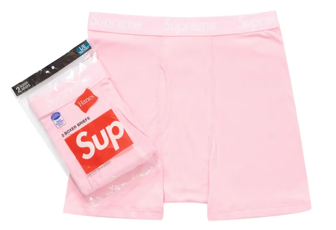 Supreme Hanes Bokserki Różowe (4 szt)