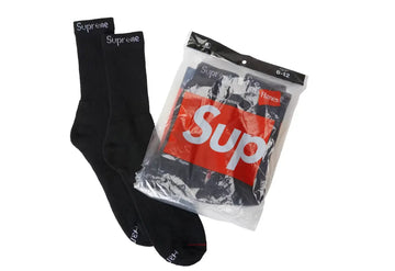 Supreme Hanes Skarpetki Czarne (4 szt)