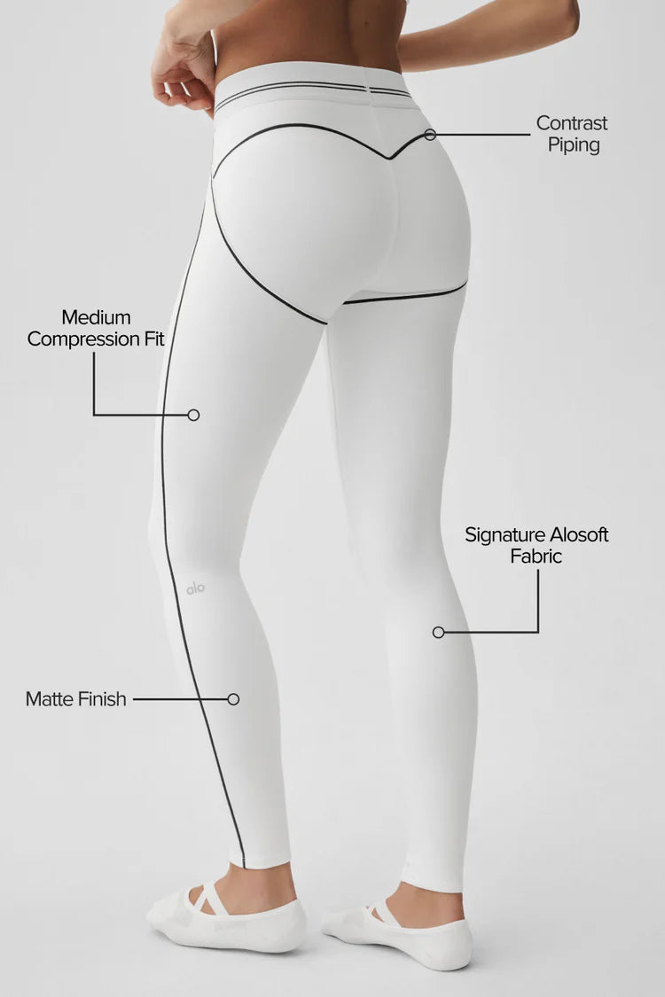 Airbrush Heart Throb Set - White/Black (Top + Legginsy)