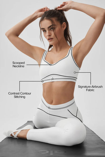 Top - Airbrush Heart Throb Bra - White/Black – theshoebox