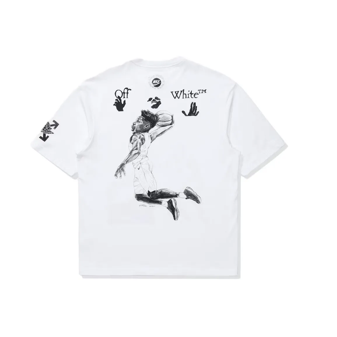 OFF-WHITE x Jordan T-shirt White t shirt streetwear