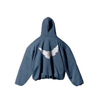 Yeezy Gap Engineered by Balenciaga Dove Hoodie Dark Blue buty streetwear