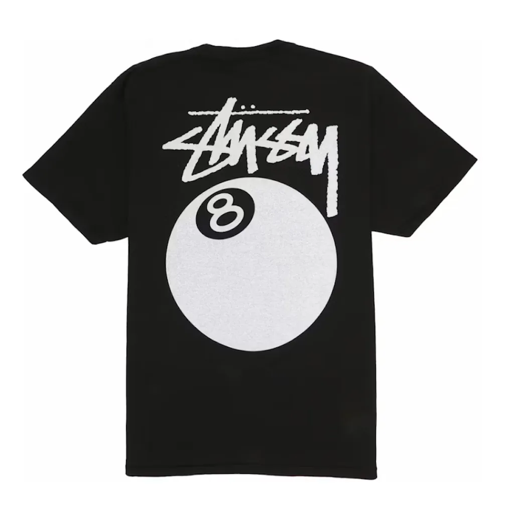 Stussy 8 Ball Pigment Dyed Tee Black t shirt streetwear