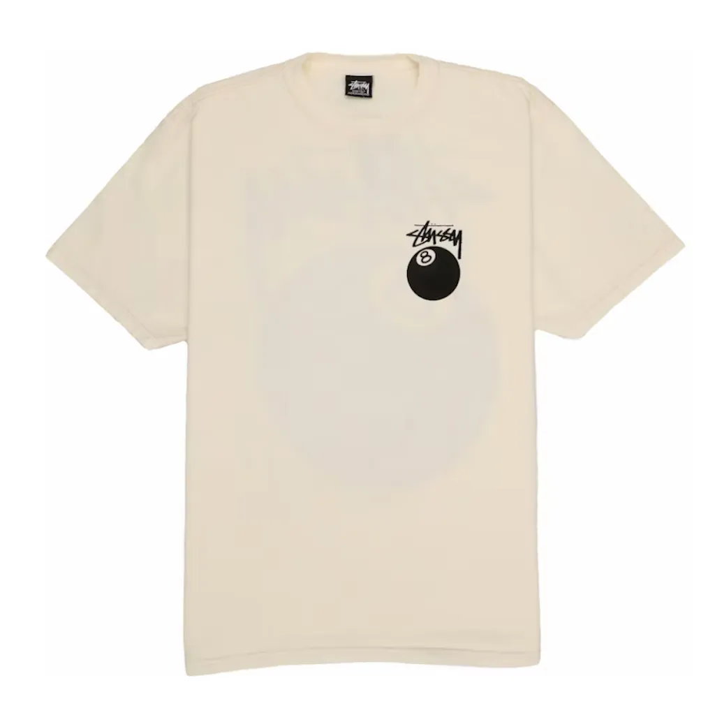 Stussy 8 Ball Pigment Dyed Tee Natural t shirt streetwear
