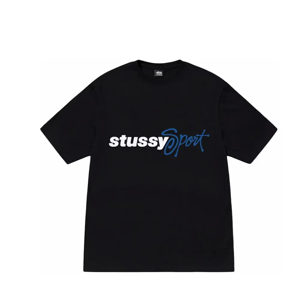 Stussy Sport Script Tee Black t shirt streetwear