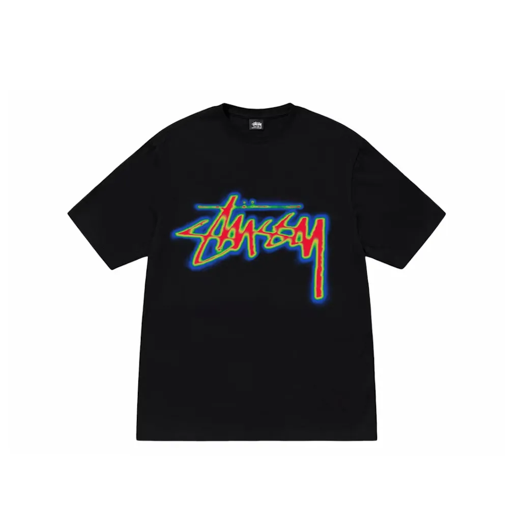 Stussy Thermal Stock Tee Black t shirt streetwear