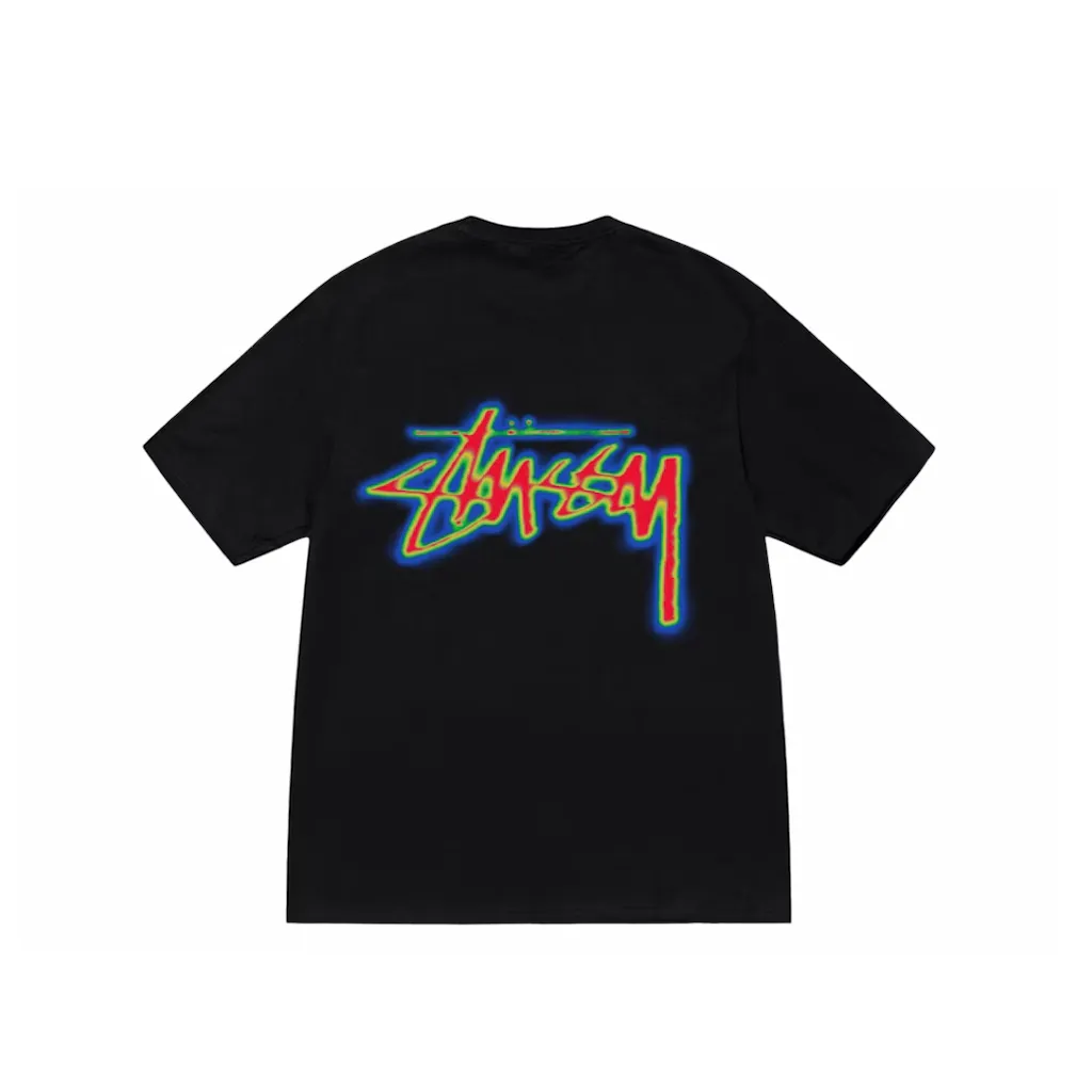 Stussy Thermal Stock Tee Black t shirt streetwear