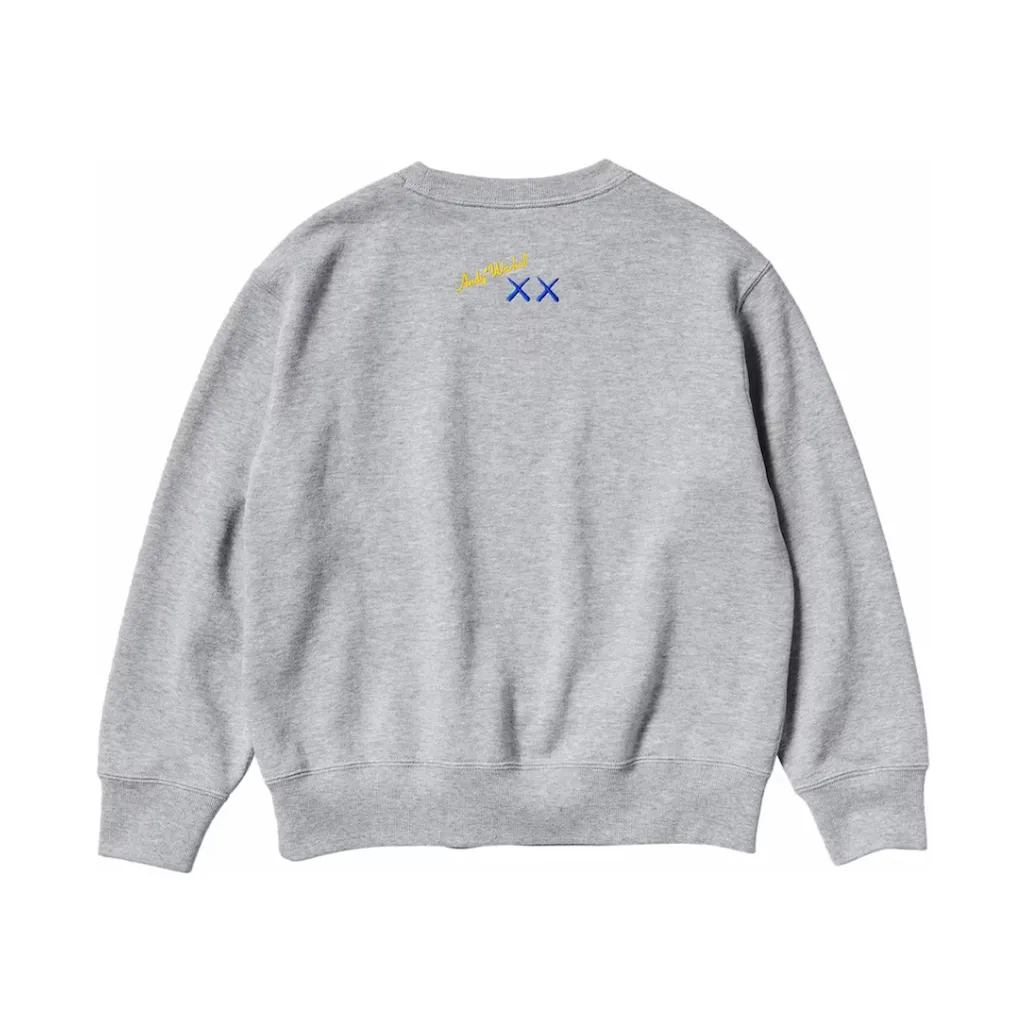 KAWS x Uniqlo Warhol Graphic 472951 Sweatshirt Gray bluza streetwear