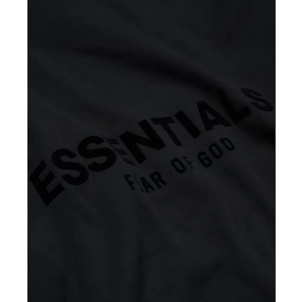 Fear of God Essentials Pullover Chest Logo Hoodie Stretch Limo/Black bluza streetwear