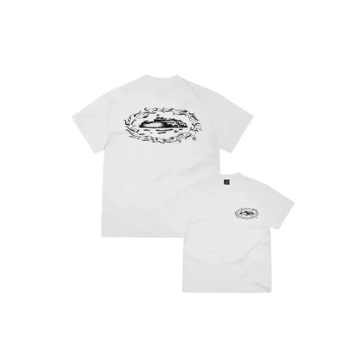 Corteiz Firey Alcatraz T-shirt White