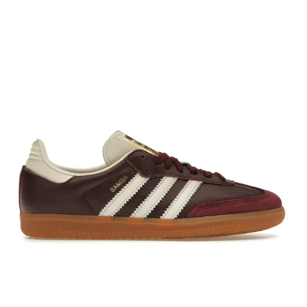 adidas Samba OG Maroon Gold Metallic (Women's)