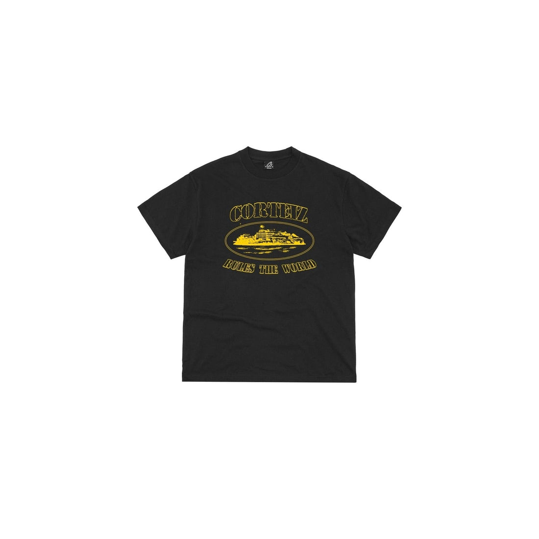 Corteiz OG Alcatraz Tee Black Yellow t shirt streetwear