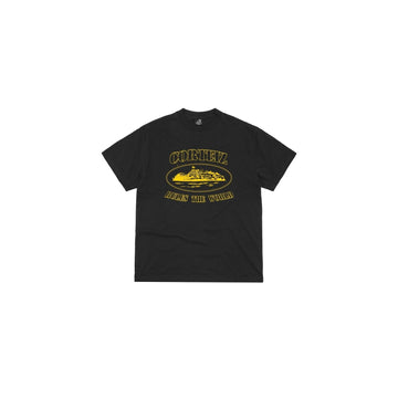 Corteiz OG Alcatraz Tee Black Yellow t shirt streetwear