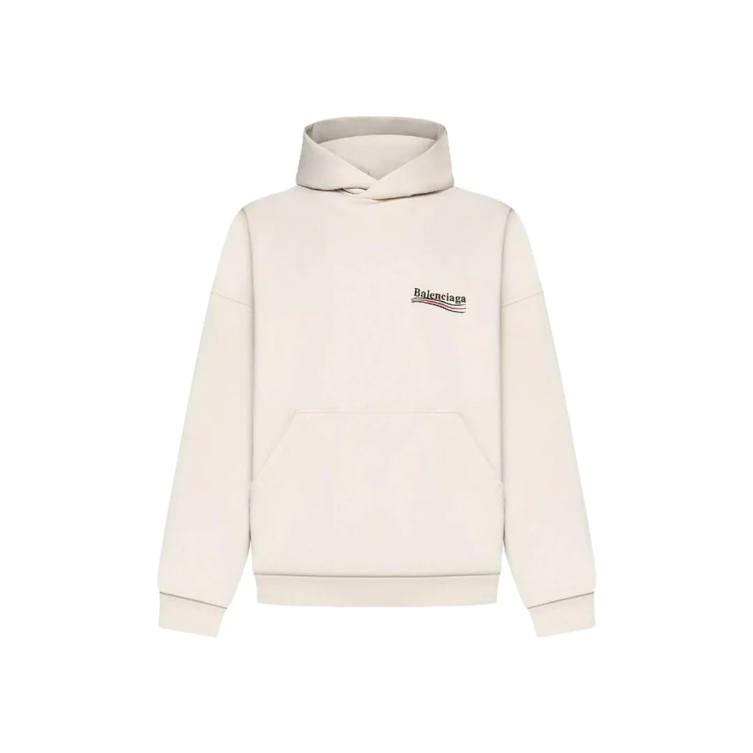 Balenciaga Political Campaign Popover Hoodie Light Beige