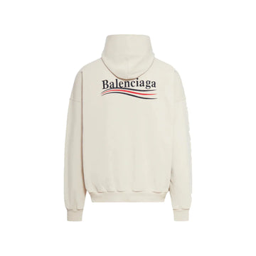 Balenciaga Political Campaign Popover Hoodie Light Beige