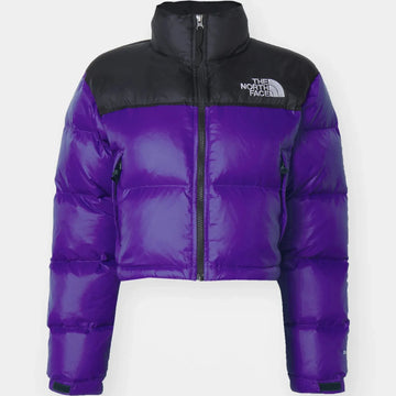 Kurtka Damska The North Face Nuptse 700 Short Fioletowa kurtka streetwear
