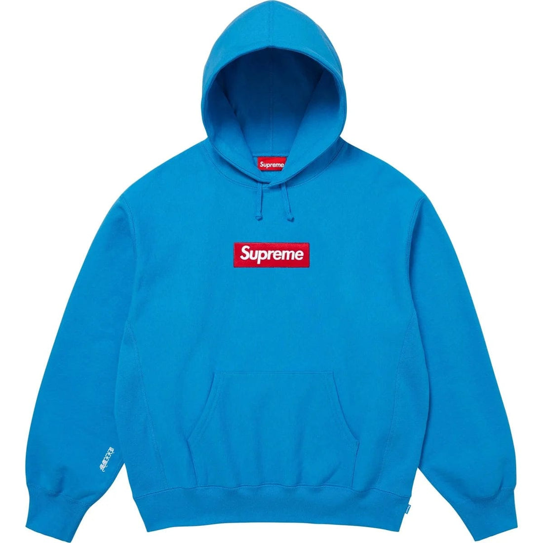 Supreme Box Logo Hooded Sweatshirt Cyan (FW25) bluza streetwear