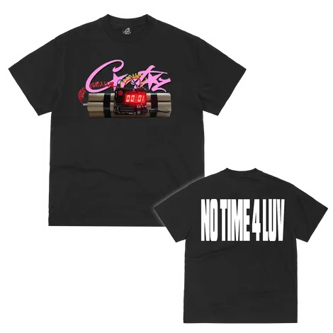 Corteiz No Time 4 Luv Tee Black t shirt streetwear