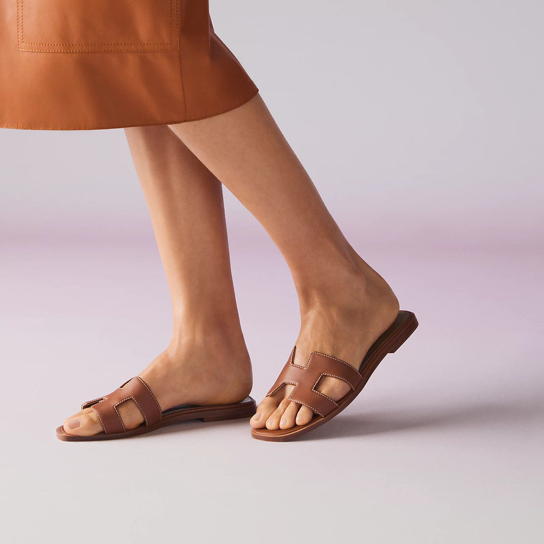 Hermes Oran Sandal Gold Box Calfskin