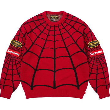 Supreme®/Vanson Leathers® Spider-Man Sweater Red