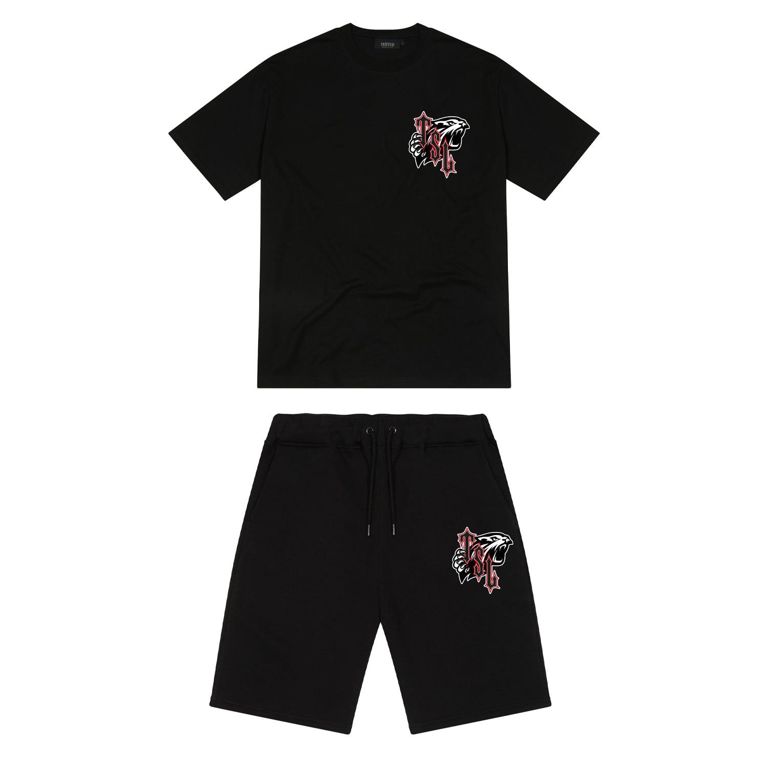 Trapstar TSL SHOOTERS PRINT SHORTS SET BLACK/RED