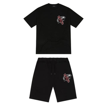 Trapstar TSL SHOOTERS PRINT SHORTS SET BLACK/RED