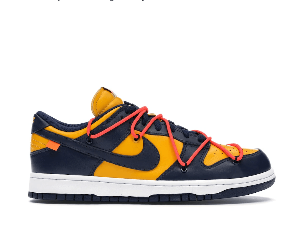 Dunk Low Off-White University Gold Midnight Navy