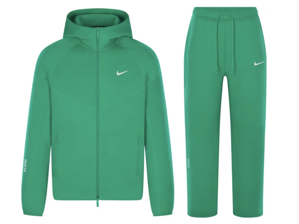 Nike x NOCTA Tech Fleece Hoodie & Joggers Set Stadium Green:Sail