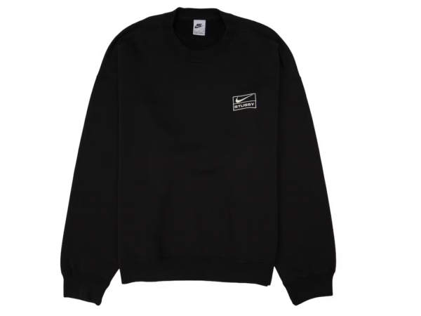 Nike x Stussy Wash Crew Fleece Black (SS23)