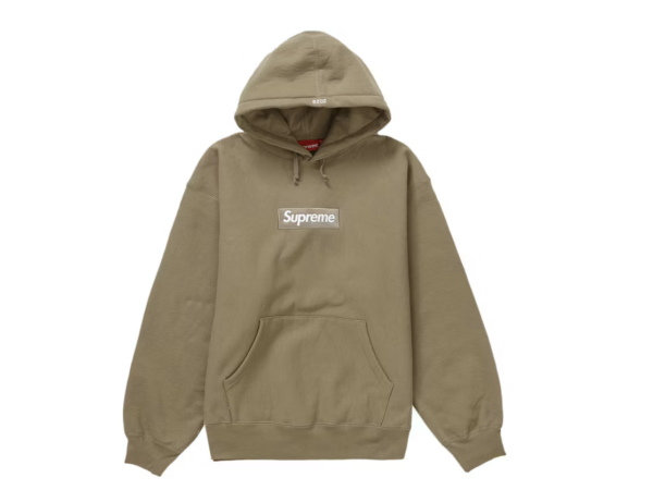 Supreme Box Logo Hooded Sweatshirt (FW23) Dark Sand