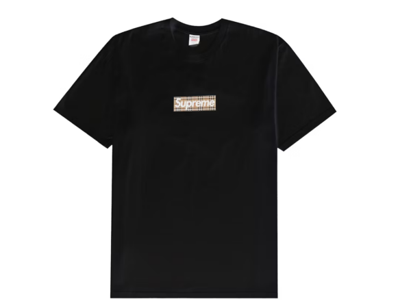 Supreme Burberry Box Logo Tee Black