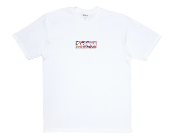 Supreme Takashi Murakami COVID-19 Relief Box Logo Tee White
