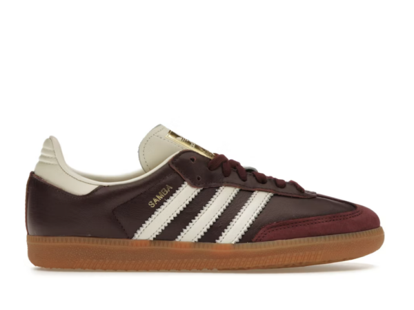 adidas Samba OG Maroon Gold Metallic (Women's)