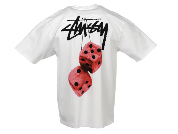 Stussy Fuzzy Dice Tee White